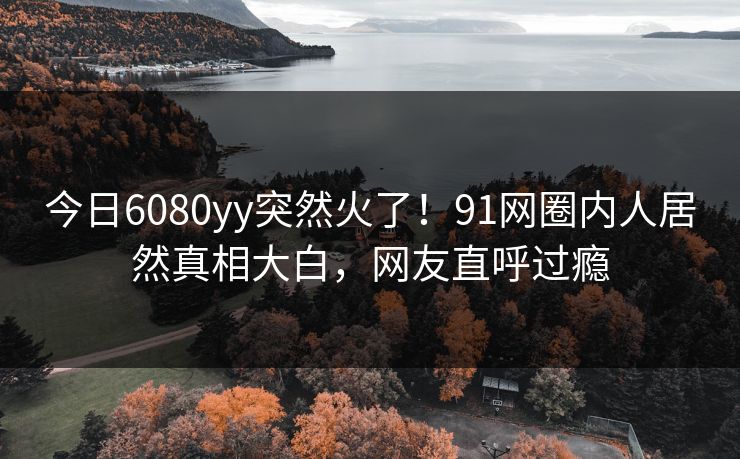 今日6080yy突然火了！91网圈内人居然真相大白，网友直呼过瘾
