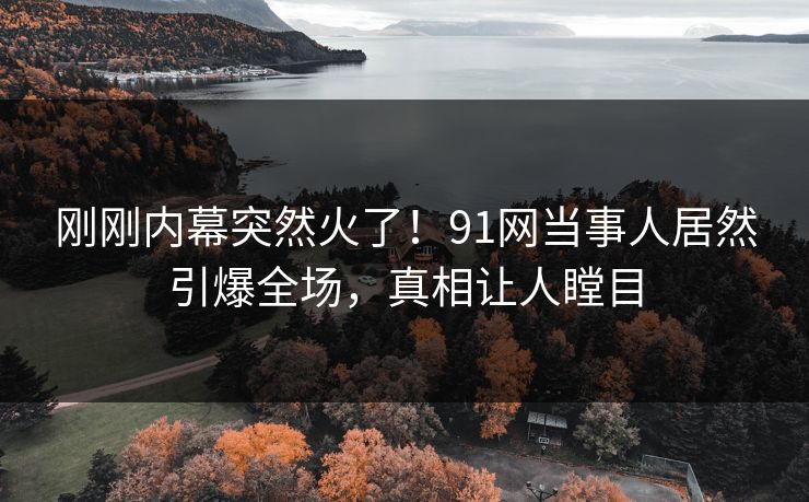 刚刚内幕突然火了！91网当事人居然引爆全场，真相让人瞠目