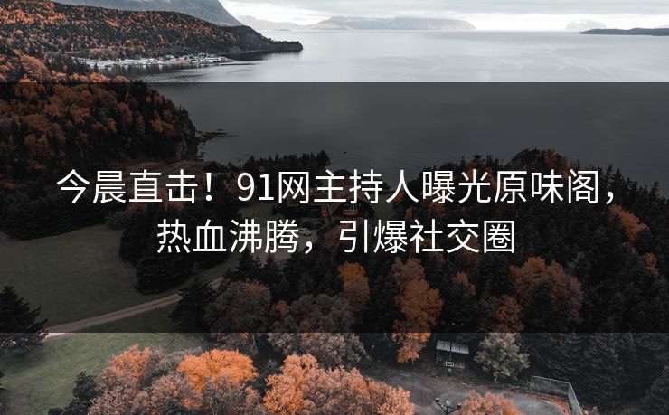 今晨直击！91网主持人曝光原味阁，热血沸腾，引爆社交圈